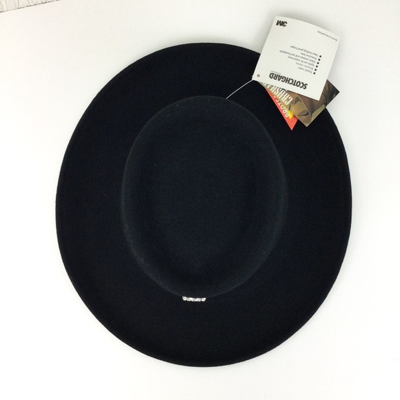 Vintage black 100% wool crushable hat bling cross boho western adult medium - Picture 10 of 13